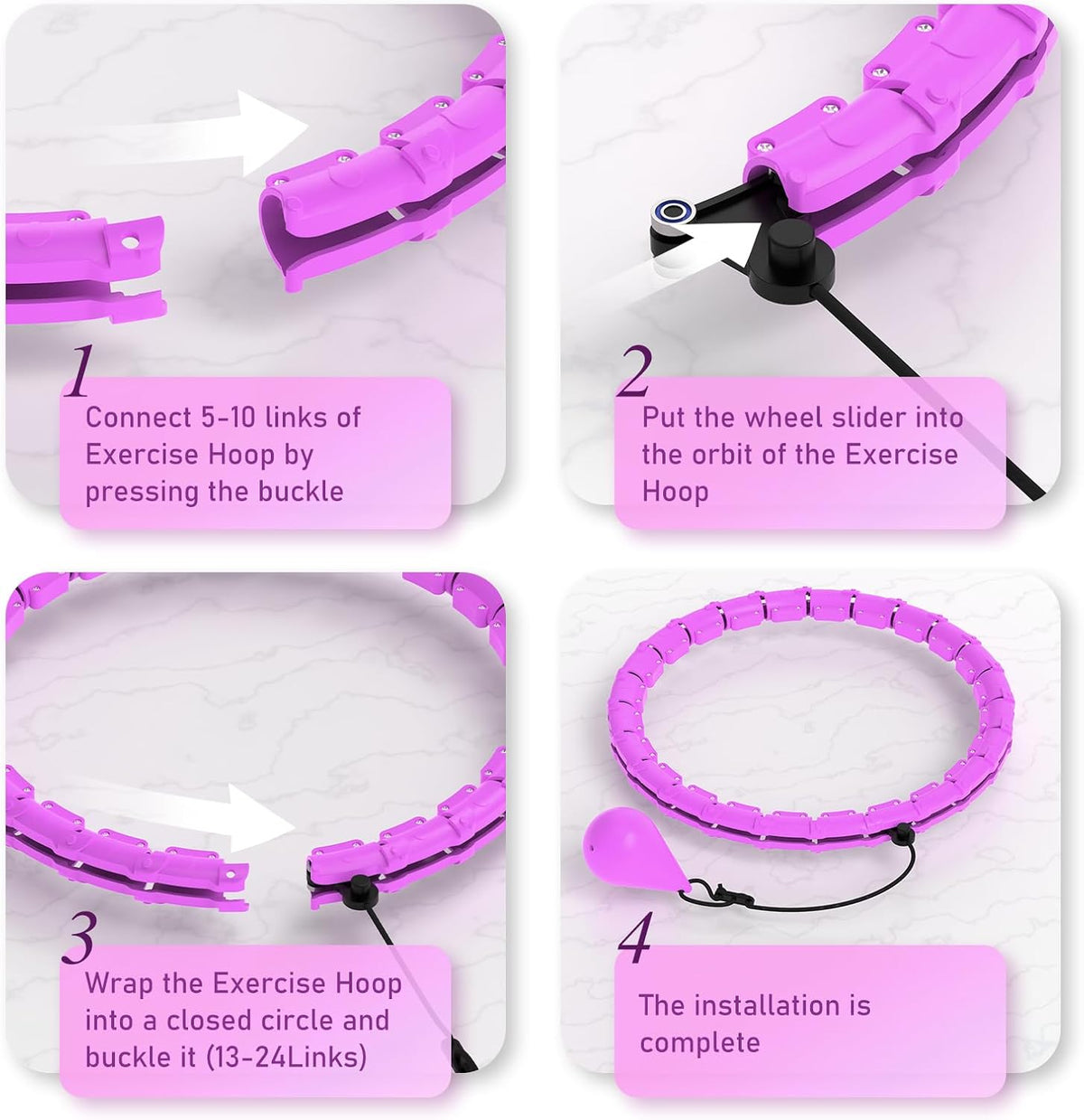 JKSHMYT Weighted Hula Circle for Adults Weight Loss, Infinity Fitness Hoop