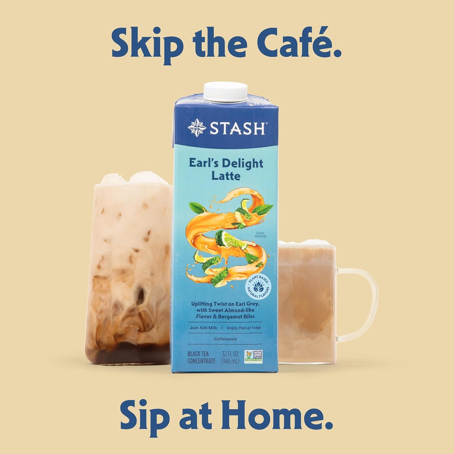 STASH Double Spice Chai Latte - Dairy Free Plant Based Tea Concentrate - Caffeinated - 32 fl oz, 5 Servings
