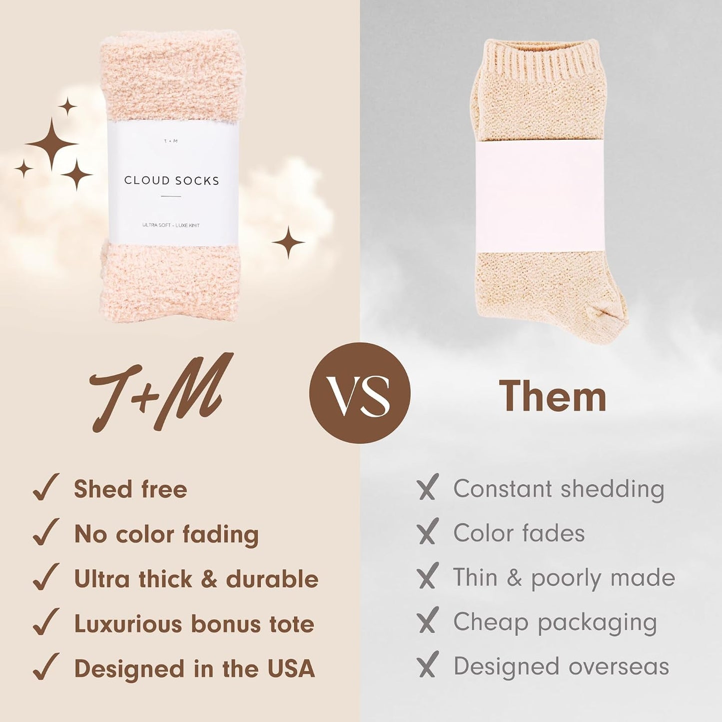 Unboxme Gifts Warm & Cozy Ultra-Luxe Cloud Sock, Gift for Women & Men