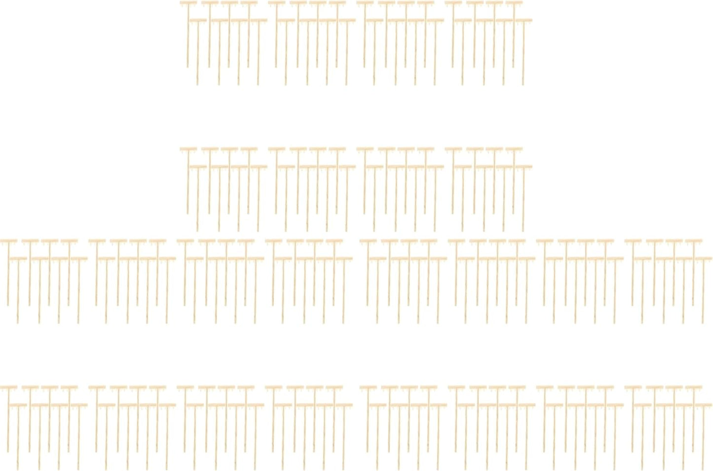 Garneck 64Pcs Mini Zen Garden Rakes Bamboo Sand Rake Set for Desktop Trays