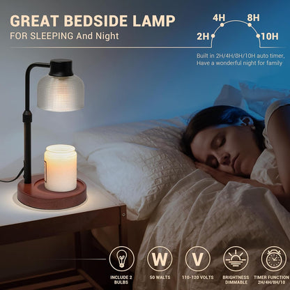 KLL Candle Warmer Lamp with Timer: Birthday Gift for Women, House Warming Gifts New Home, Room Decor - Wax Melt Warmer for Scented Jar Candles