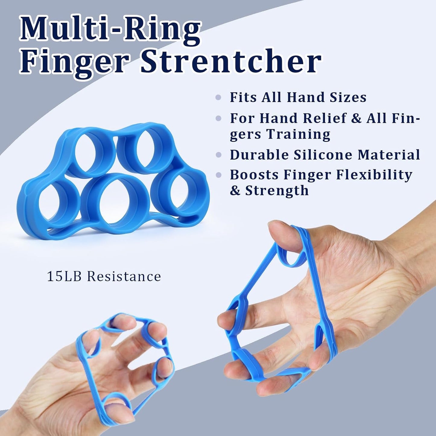 CYFIE Grip Strength Trainer Kit with Adjustable Resistance 10 - 132 Lbs, Forearm Exerciser, Finger Stretcher, Stress Ball, Forearm Strengthener for Workout wuth Storage Bag, Muscle Building and Recovery