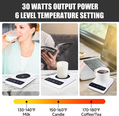 Mug Warmer - Electric Coffee Mug Warmer for Desk with Temperature Display