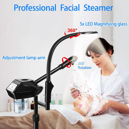 Professional Facial Steamer for Deep Cleansing and Hydration, More Steam