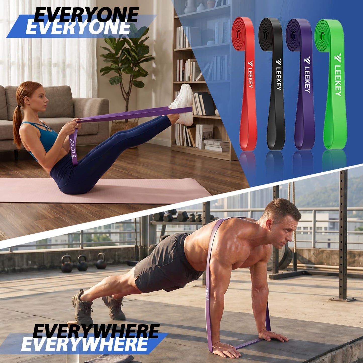 Resistance Bands for Pull Up Assist, Stretch Bands & Exercise Workout Set