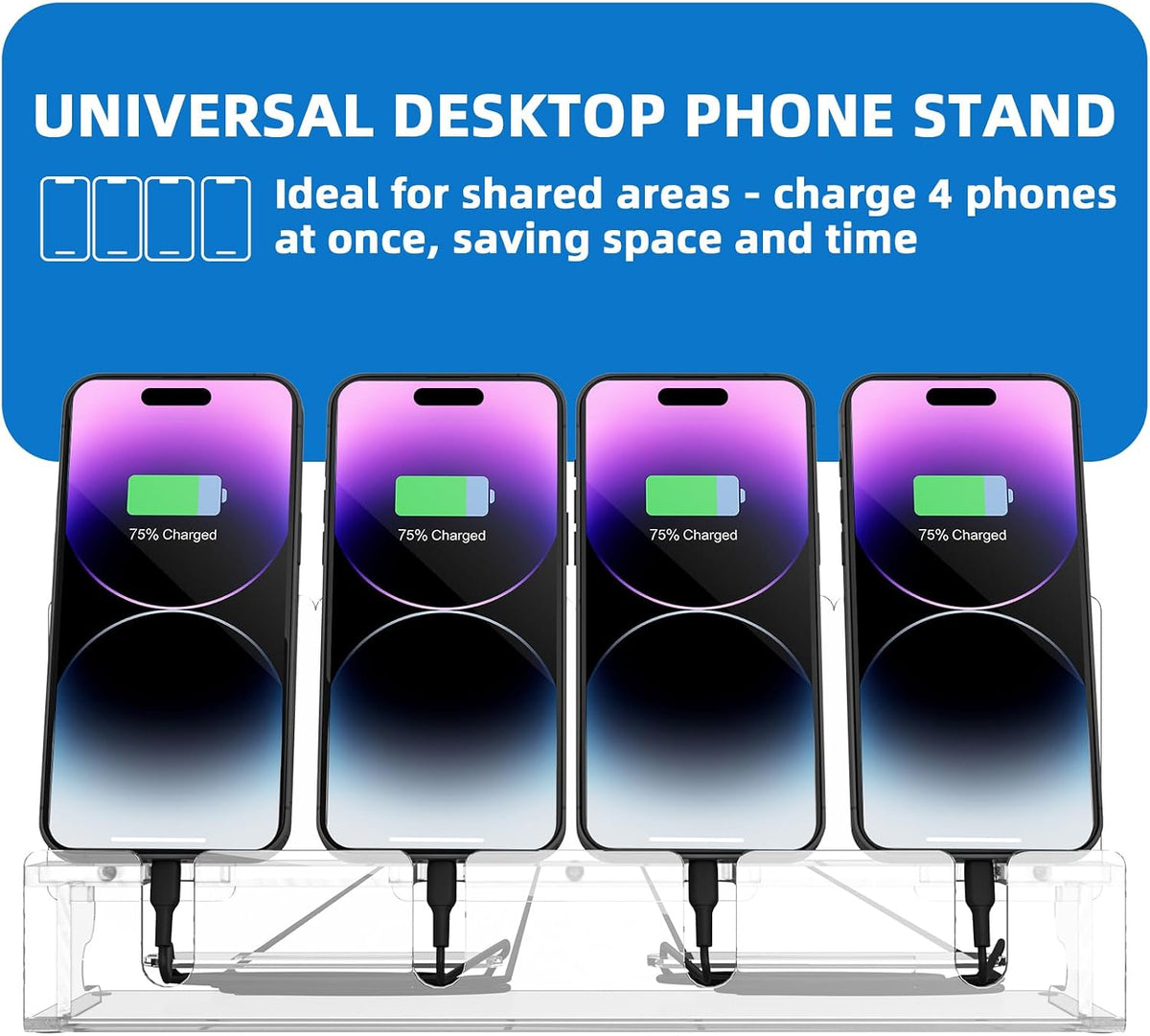 4 Phones Acrylic Multiple Cell Phone Stand