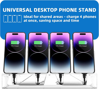 4 Phones Acrylic Multiple Cell Phone Stand