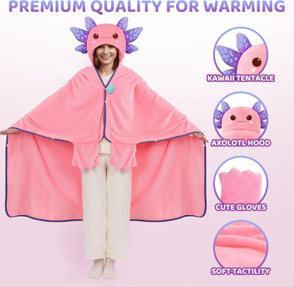 Mewaii Ultimate Softness Highland Cow Wearable Blanket Hoodie –Expertly Designed for American Body Full Coverage with Easy Movement Oversized Warm Cozy Flannel Blanket Cute Highland Cow Gift for Women