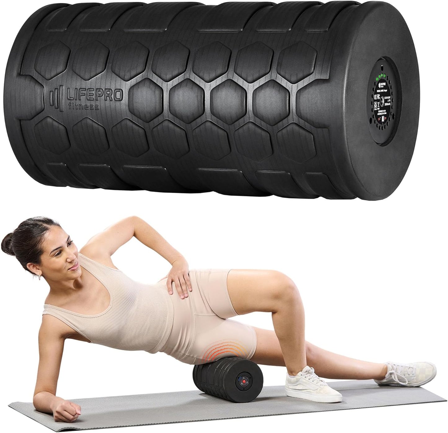 Lifepro 4-Speed Vibrating Massage Ball Roller- Revolutionary Lacrosse Ball Deep Tissue Trigger Point Therapy - Massage Ball for Plantar Fasciitis, Yoga Therapy, Mobility, Myofascial Release Ball