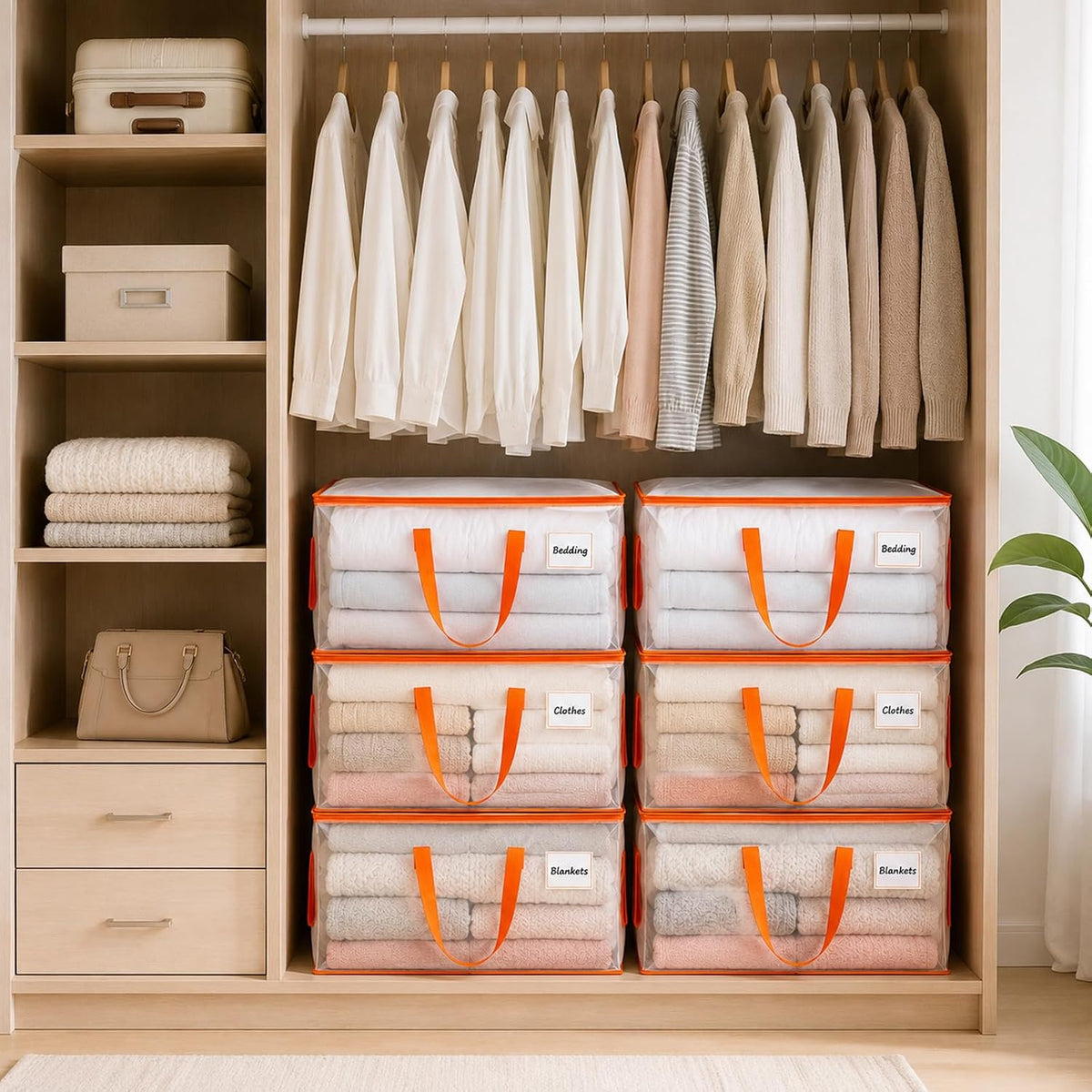 KYODOLED Clear Moving Bags Heavy Duty Extra Large, Storage Totes