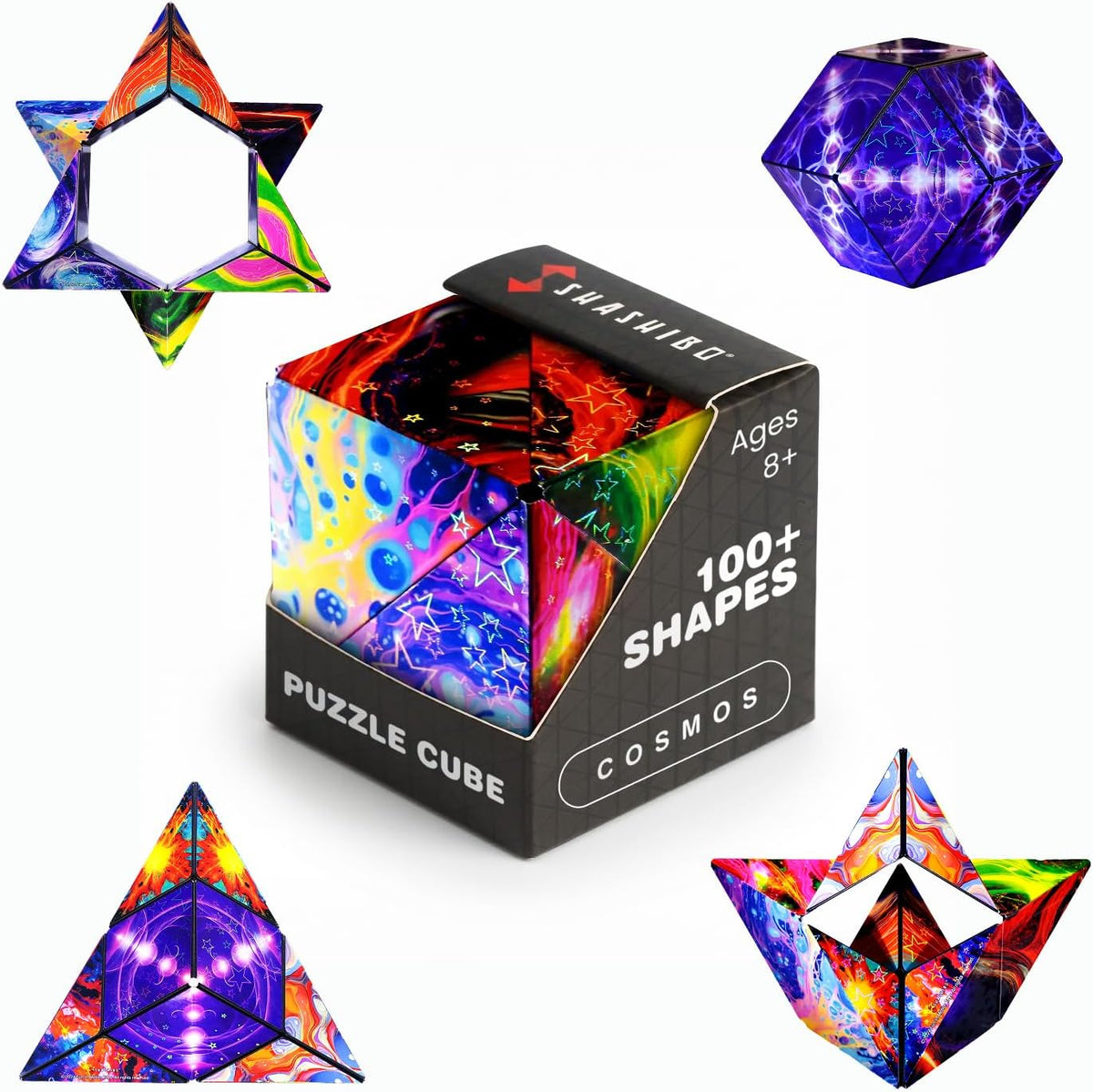 Shashibo DODECA Magnetic Puzzle Cube, Stress Relief Fidget Toy - Colors A