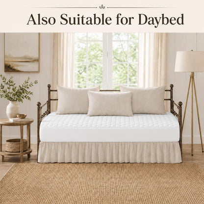 OhGeni 100% Waterproof Mattress Protector,Queen Size Premium Bamboo Mattress Pad,Pet Hair & Bedwetting Resistant,Cooling Breathable Fitted Sheets,Washable Bed Cover,Non-Slip Deep Pocket for Bedroom