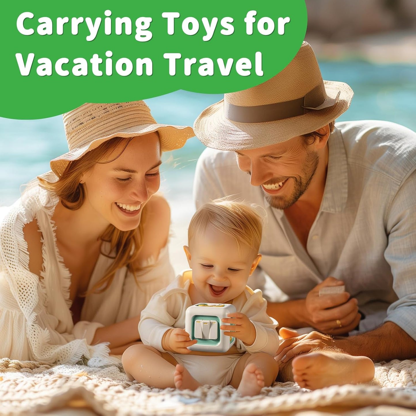 SOCBTNSO Busy Cube Toy for 1 Year Old Boy, Montessori Toys for 1+ Year Old, Travel Toys for Toddlers 1-3, Learning Fine Motor Skills| 1st Birthday Gifts 6 9 12 Months Baby