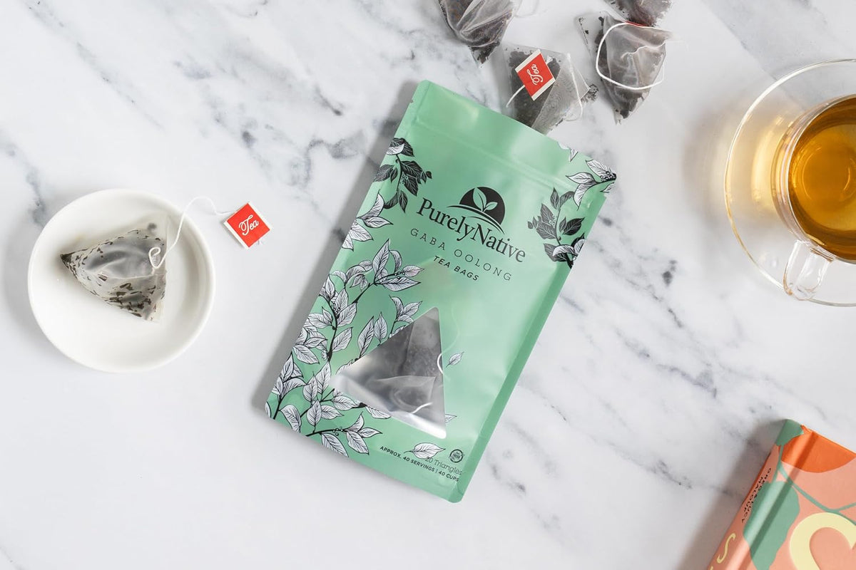 Taiwanese GABA Oolong Tea Bags - Green Gaba Wu Long Tea from Taiwan. Enjoy the unique flavor of Taiwanese Oolong Tea - Approx. 40 Cups