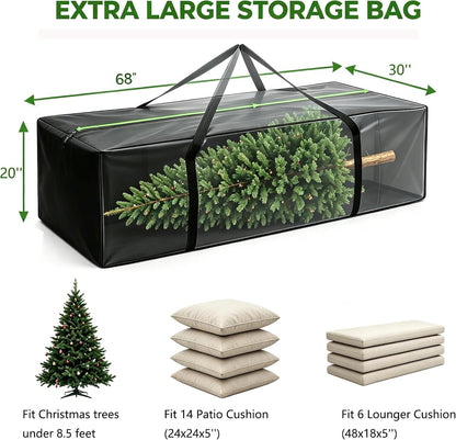 Extra Large Outdoor Cushion Storage Bags 68in Zippered Patio Storage Bag
