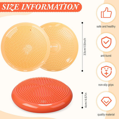Libima 4 Pcs Wiggle Seat for Kids Inflated Wobble Cushion