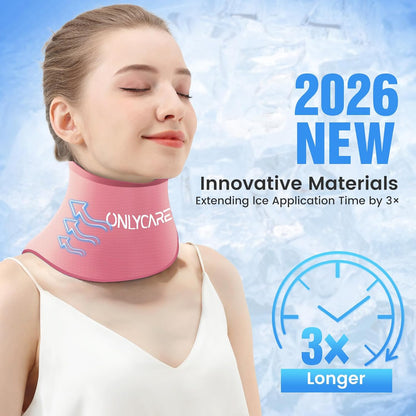 ONLYCARE Neck Ice Pack Wrap Gel - Upgraded Ice Packs for Neck Reusable, Hot and Cold Compress, Relief of Pain, Swelling, Sprains, Office Pressure