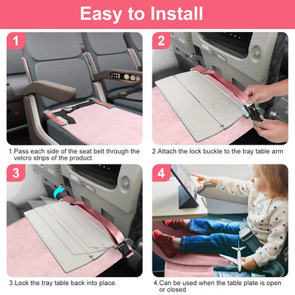 COZYBONDER Toddler Airplane Bed, Kids Airplane Seat Extender Travel Bed, Kids Airplane Travel Essentials, Airplane Must Have for Toddlers, Portable Plane Foot Rest for Flights