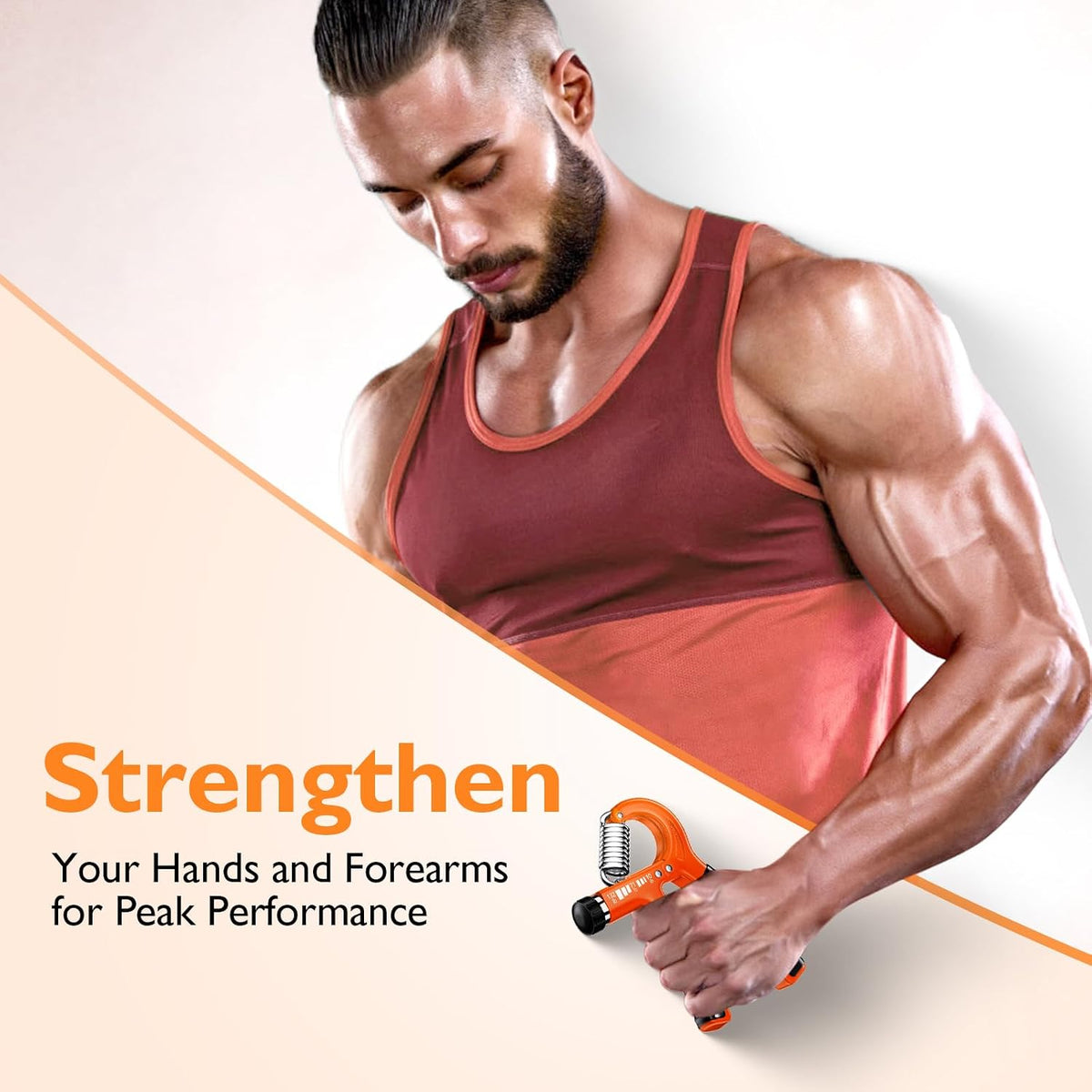 FitBeast Grip Strengthener Forearm Strengthener, Adjustable Hand Grip for Strength Training & Rehabilitation, 10-132 lbs Resistance, Ideal for Athletes and Physical Therapy