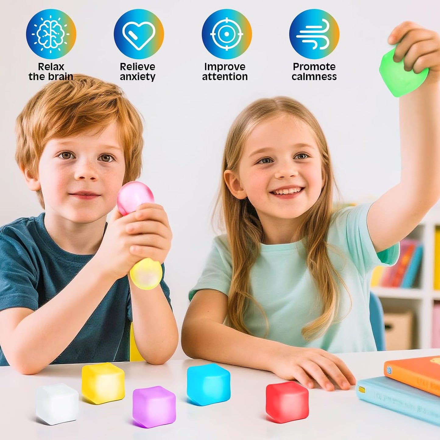 VISCOO 16 Pack Octopus Stress Balls for Kids, Slow Rising Squishy Toys