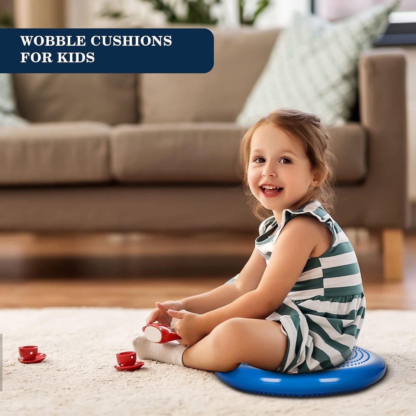 Wobble Cushion，Wiggle Seat，Balance Disc （Extra Thick 34cm/13.4in），for Balance Stability Training, Improve Sitting