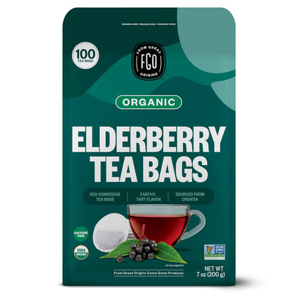 FGO Organic Chamomile Tea, 100 Count, Eco-Conscious Tea Bags, Resealable Bag, Packaging May Vary (Pack of 1)