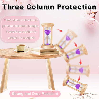 2 Minute Wooden Sand Timer,2 Min Hourglass, Small Sand Watch, Reloj De Arena, Hour Glass Sandglass for Home, Office, Decorative, Game, Classroom