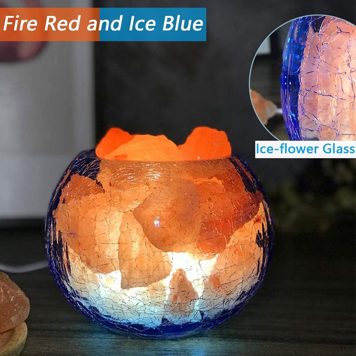 USB Himalayan Salt Lamp with Remote Control, 16 Colors Lighting & 4 Color Changing Mode Salt Rock Lamp, Used for Holiday Gift, Home Deco, Yoga, Office