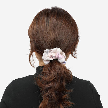 LILYSILK Silk Hair Scrunchies / Ties for Frizz & Breakage Prevention, 100% Mulberry, No Damage, Elastic ponytail Holders, 1Pc, Coffee - Colors A