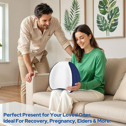 Knee Pillow for Side Sleepers, Leg Pillow for Side Sleeping, Heart-Shape Memory Foam Knee Wedge Pillow, Leg Elevating Pillow for Knees, Hip, Joints, Between Legs, Blue