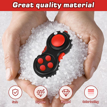 Original Fidget Toy Game, Rubberized Classical Controller Fidget Concentration Toy with 8-Fidget Functions and Lanyard - Excellent for Relieving Stress and Anxiety