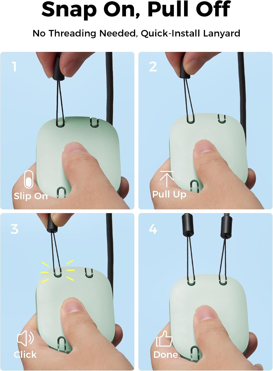 Aecooly Magnetic Clip On Fan, Mini Portable Neck Fan, Mighty Waist Fan