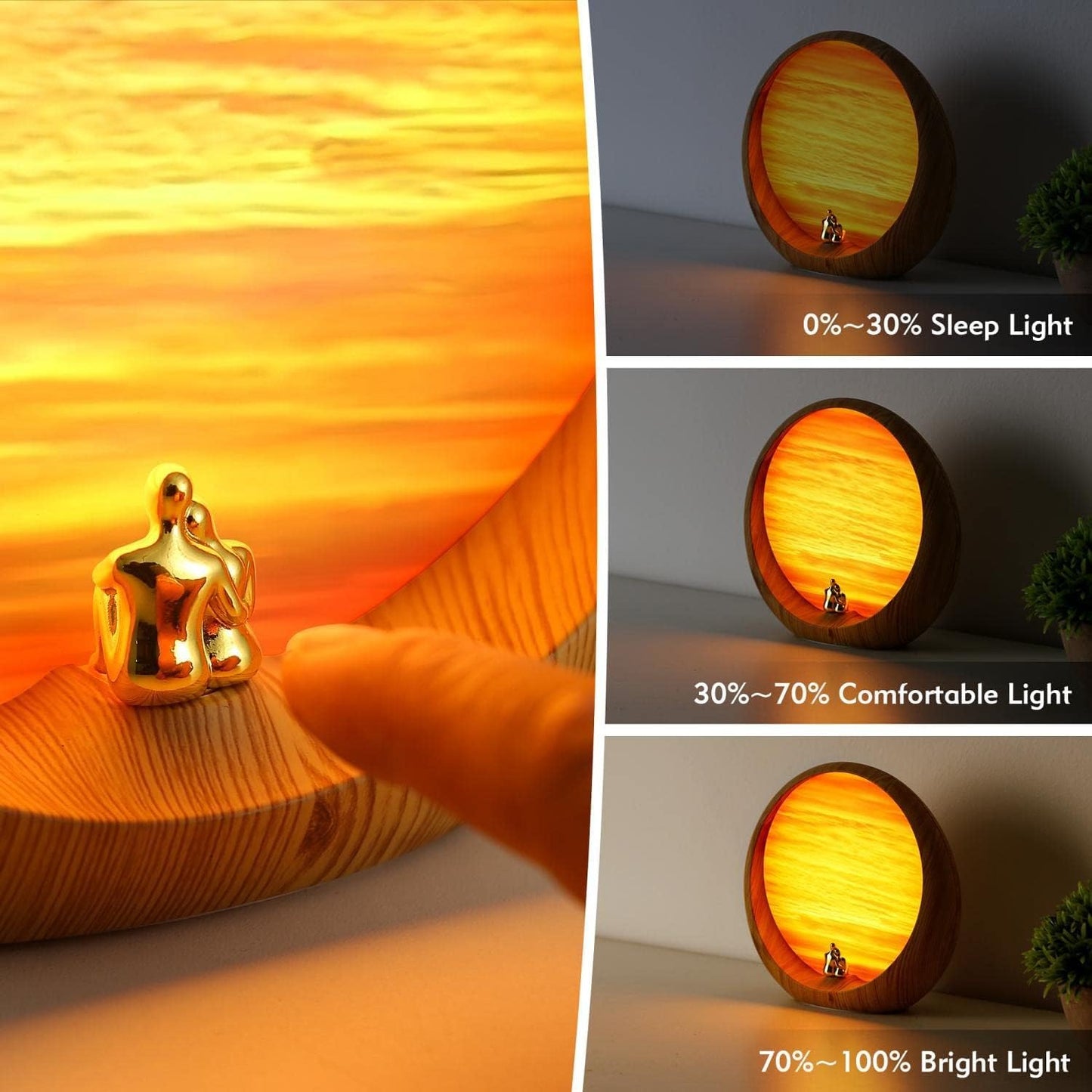 mamre Romantic Dimmable Sunset Lamp Home Decor Sunset Table Lamp Gift for Living Room Bedroom