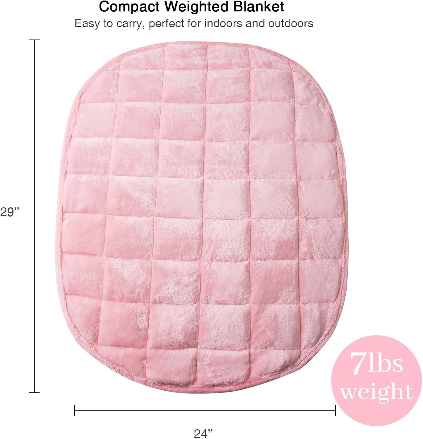 Alomidds Weighted Lap Blanket 7lbs, Cozy Breathable Flannel Weighted Lap Pad for Adults, Small Weighted Blanket for Travel, Couch, Green, 29" x 24"