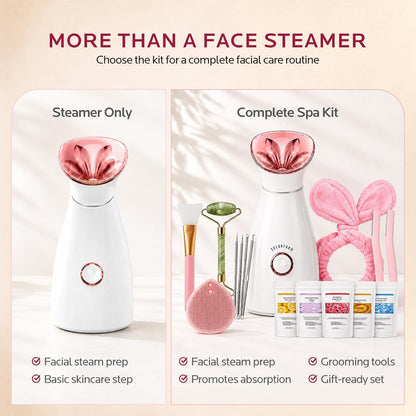 Colorfarm Facial Steamer Spa Kit with 17 Skin Care Tools for Home Spa