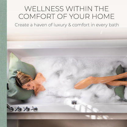 BADESOFA® Luxury Bath Pillow M in Ivory, Quick-Drying Bath Back Pillow