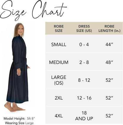 Women's Microfiber Robe by BOCA, Luxury Hotel Bathrobe, Generous Sizing