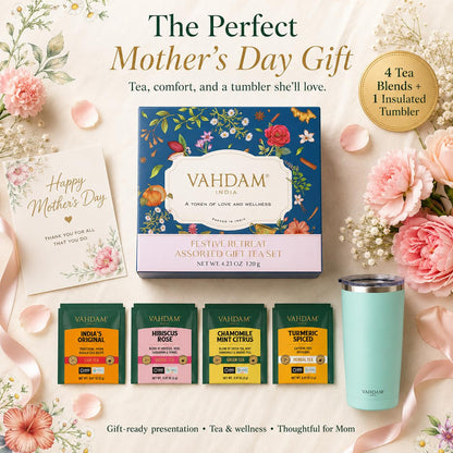 VAHDAM, Assorted Black Tea Loose Leaf Tea Gift Set (10 Flavors) Gift Ideas for Women & Men | Directly Sourced From Assam and Darjeeling | Resealable Ziplock Pouch