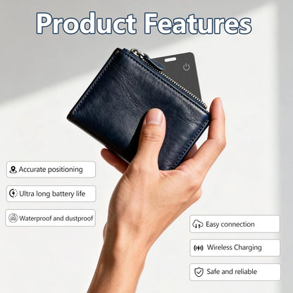 Wallet Tracker Card for Apple Find My App(iOS only),0.07in Ultra Slim