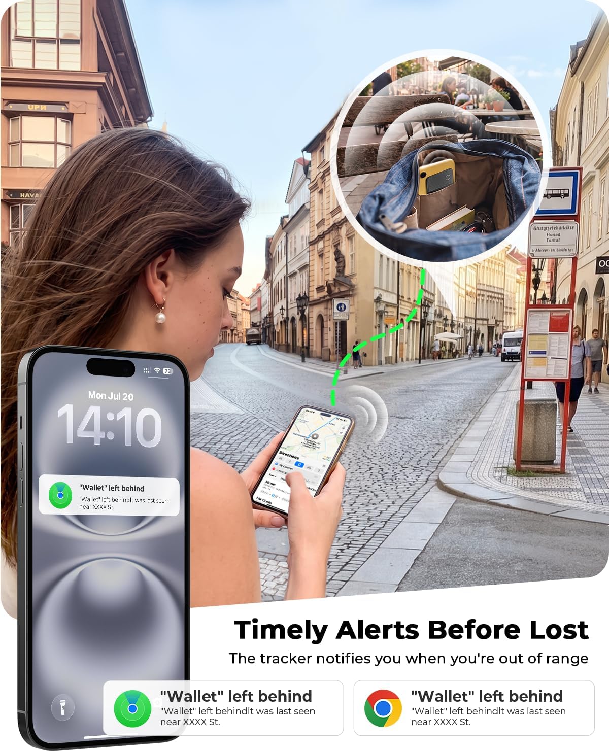 Wallet Tracker Card (iOS and Android),0.04in Ultra-Thin Smart Tracking Card