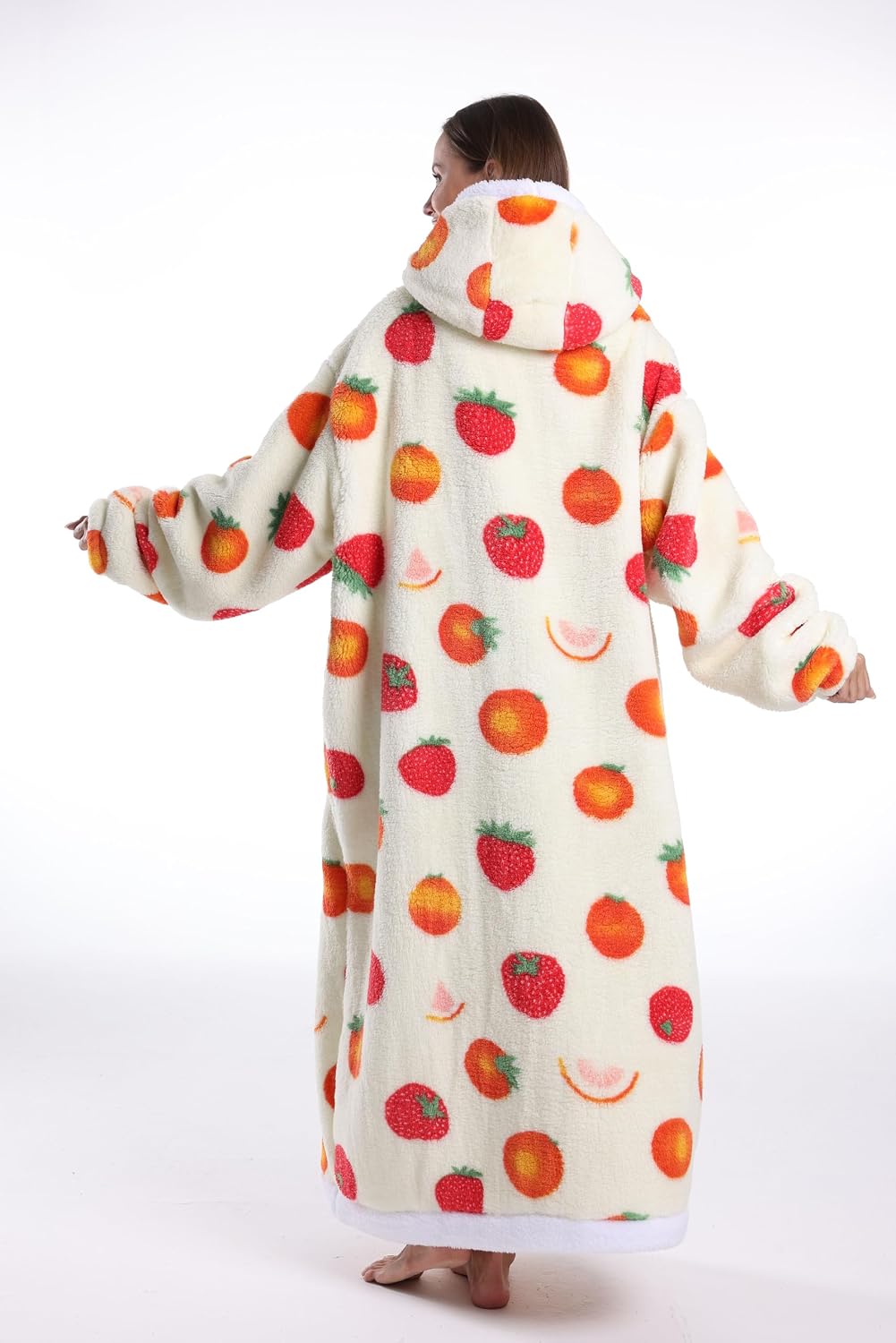 Capecage Blanket Hoodie, Long Hooded Blanket Sweatshirt as Birthday Gifts for Women Men, Long Wearable Blanket for Women Men.