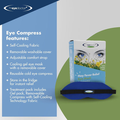 The Eye Doctor Hot Compress for Eye - Helps Dry Eye & Blepharitis - Reusable Eye Mask - Heated Eye Mask for Dry Eyes - Warm Compress for Dry Eyes - Heated Eye Mask for Stye