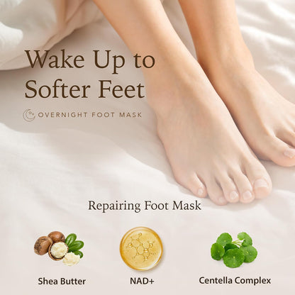 Epielle Hydrating Foot Mask 6 Pairs, Relieve and Soften with Shea Butter & Jojoba Oil, Deep Moisturizing Socks for Dry, Cracked Feet, Self Care Gifts for Women, Spa Kit