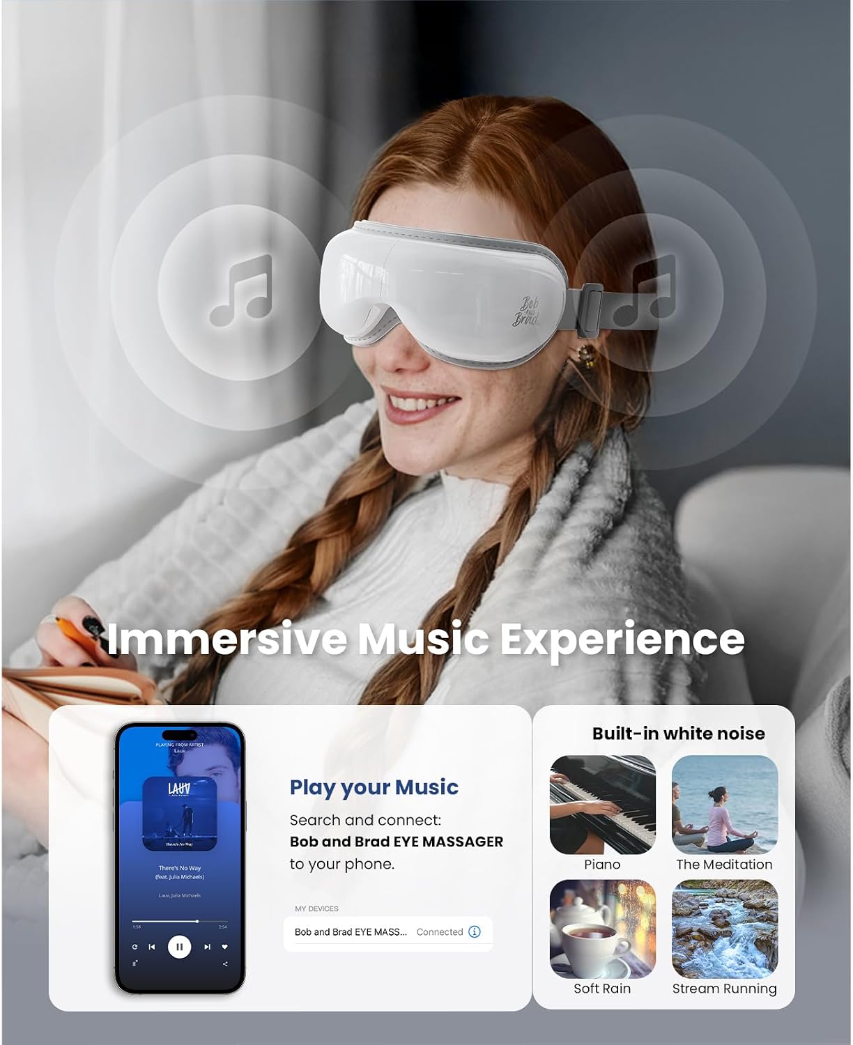 BOB AND BRAD Eye Massager with Heat and Cooling, FSA Eligible HSA Birthday Gifts for Women Men, EyeOasis 3 Elite Eye Massager for Migraine, Heated Eye Mask for Dry Eye Head Tension and Stress Relief