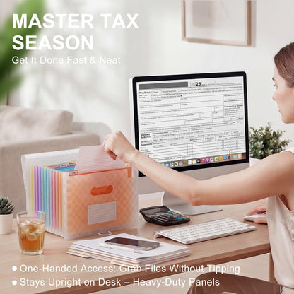 ThinkTex Accordion File Organizer, 12 - Pocket Expanding File Folders