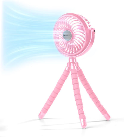 COMFORT ZONE Portable Stroller Fan, Pink