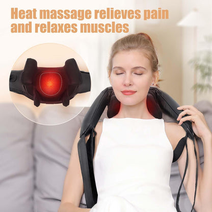 MASGRE Shiatsu Neck and Shoulder Massager with Heat for Pain Relief