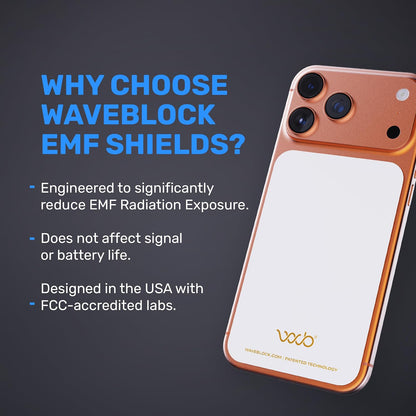 WAVEBLOCK EMF Blocker Sticker for iPhone 15 White