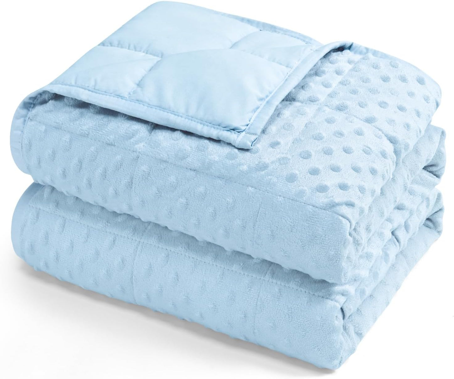 Kivik 2 lbs Weighted Lap Pad, Ultra Soft Minky Dotted Heavy Blankets Throw for Better Study Relaxing & Sleeping, Machine Washable, 20 x 30 Inches, Purple