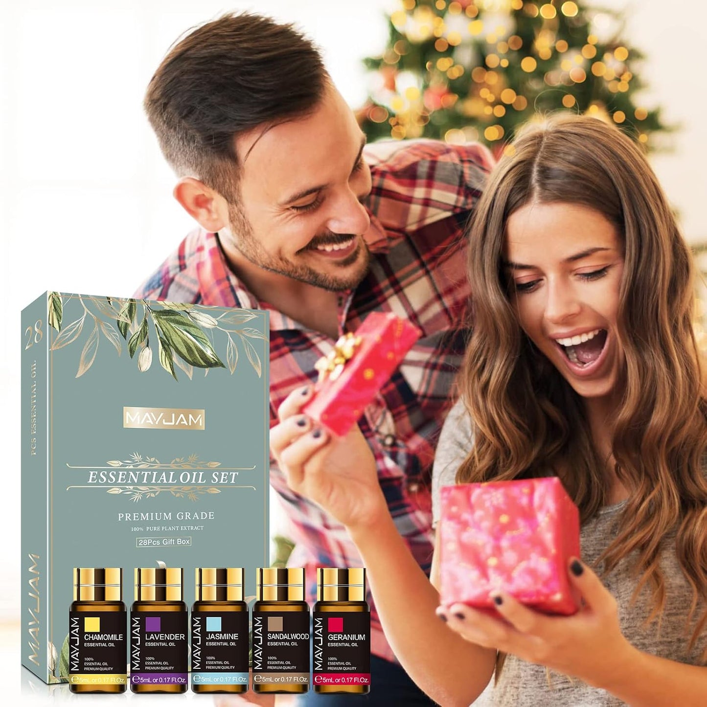 MAYJAM 35x5ML Essential Oil Gift Set, Pure Essential Oils for Diffusers Massage, Fragrance Oil Scented Oil for DIY Soap Candle Making